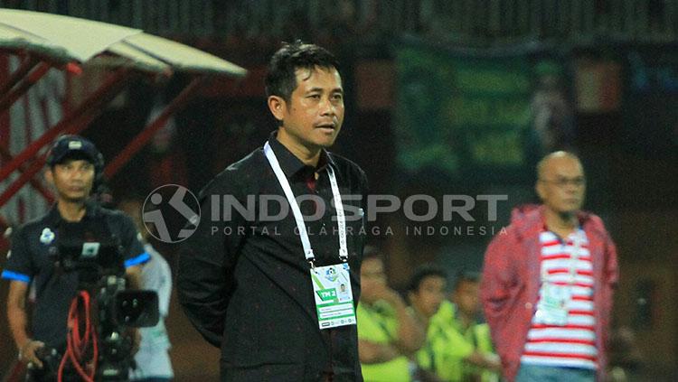 Pelatih Arema FC, Joko Susilo, memuji penampilan anak asuhnya usai mengalahkan Mitra Kukar. Copyright: INDOSPORT/Ian Setiawan