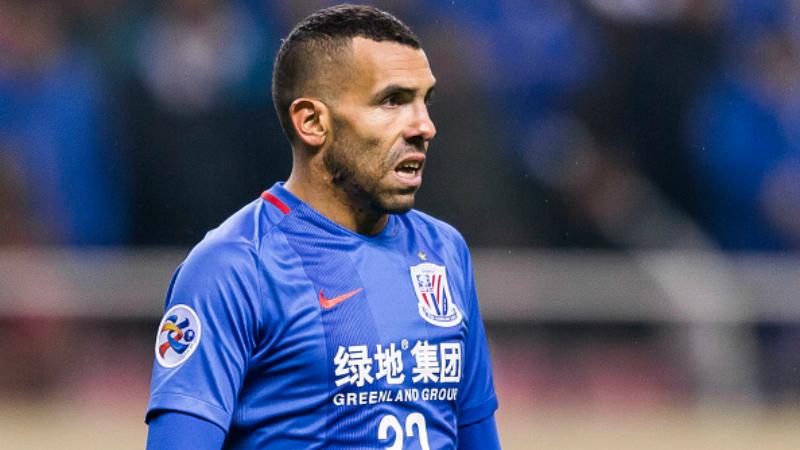 Carlos Tevez saat bermain di Shanghai Shenhua.