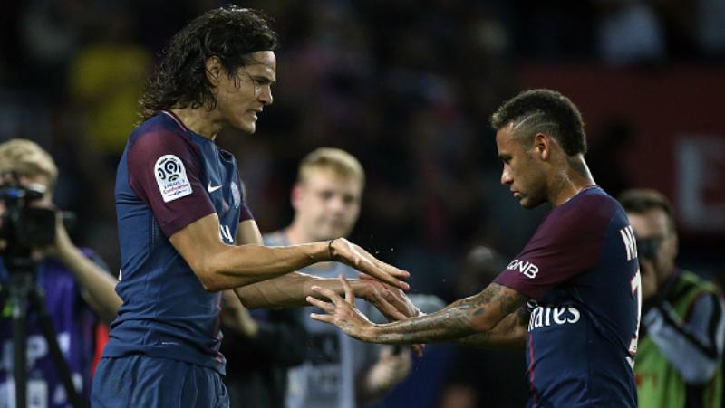 Neymar dan Edinson Cavani. Copyright: INDOSPORT