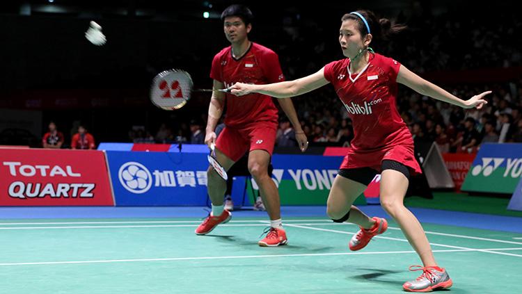 Praveen Jordan/Debby Susanto di ajang Japan Open Super Series 2017. Copyright: HUMAS PBSI