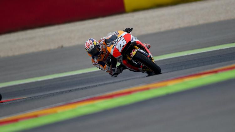 Marc Marquez di sesi latihan bebas MotoGP Aragon. Copyright: Twitter/Repsol Honda Team