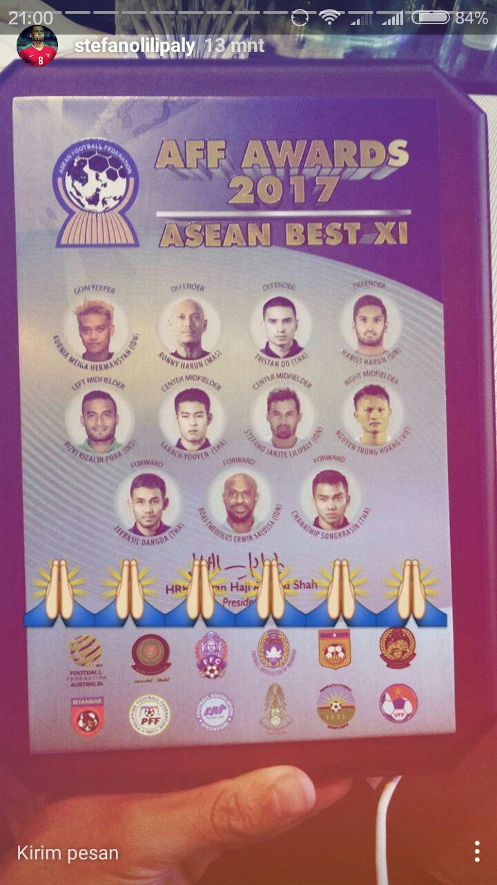 Line Up terbaik AFF 2017. Copyright: Instastory/Lilipaly