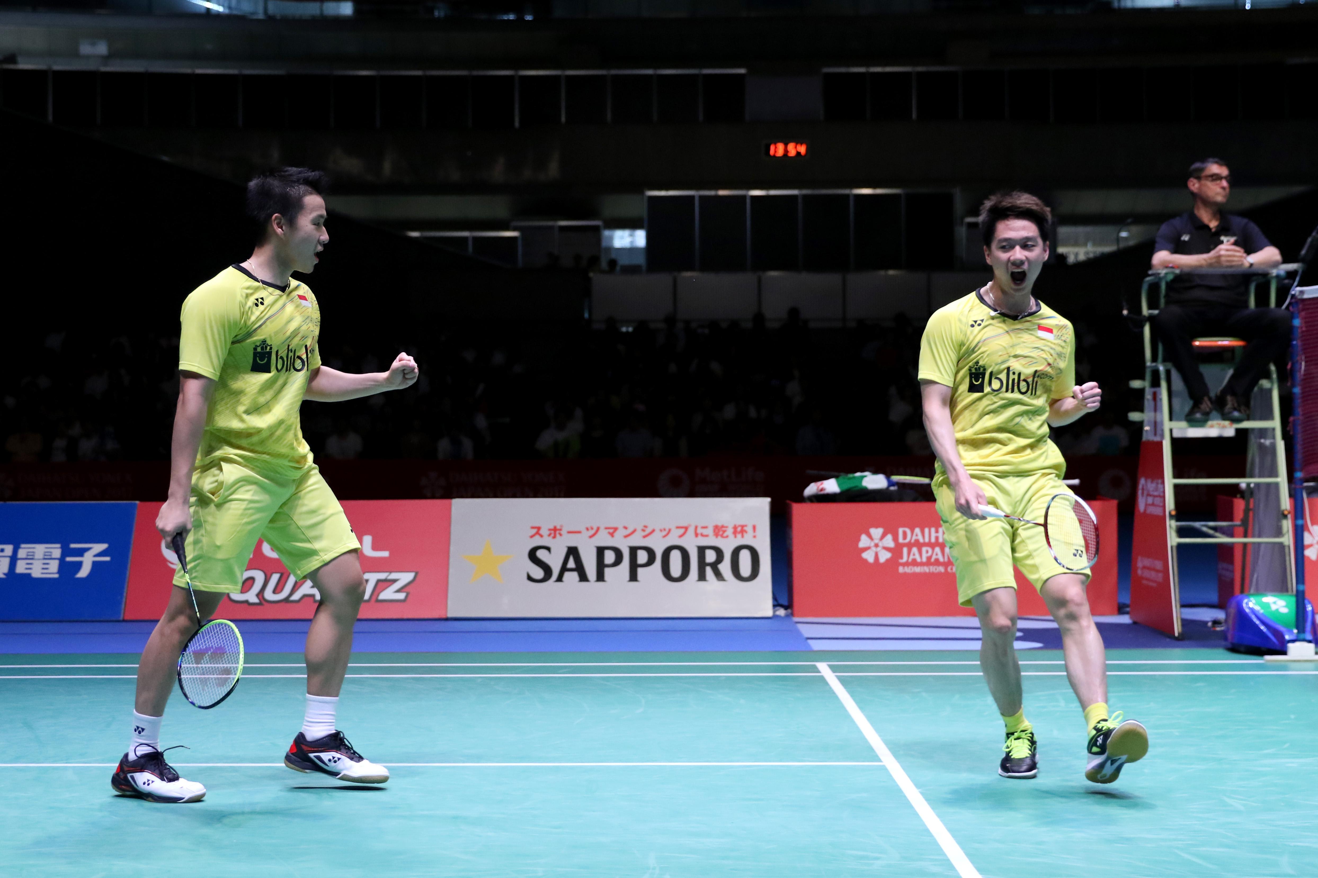 Kevin/Marcus menjuarai Japan Super Series 2017. Copyright: Humas PBSI