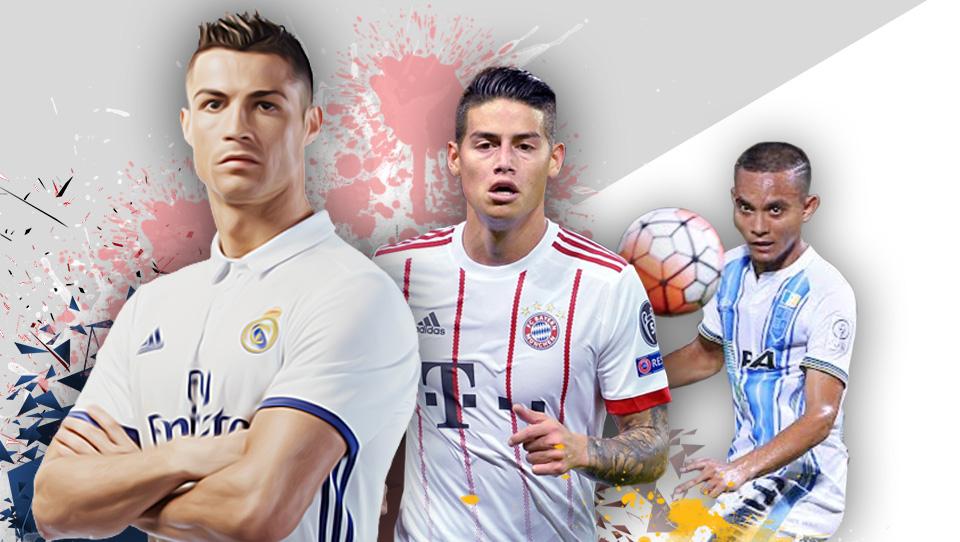 Cristiano Ronaldo, James Rodrguez, dan Faiz Subri - INDOSPORT