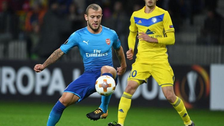 Jack Wilshere dalam pertandingan Arsenal vs Bate. Copyright: Skysports