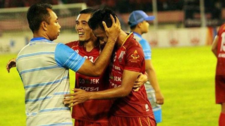 Kegembiraan pemain Persis Solo usai menaklukan Cilegon United. Copyright: Instagram Official Persis Solo