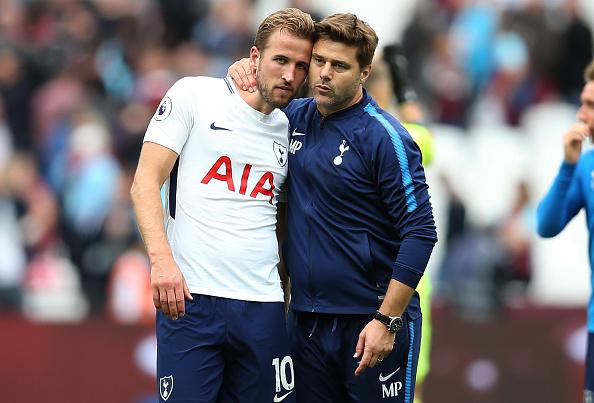 Harry Kane dan Mauricio Pochettino. Copyright: INDOSPORT