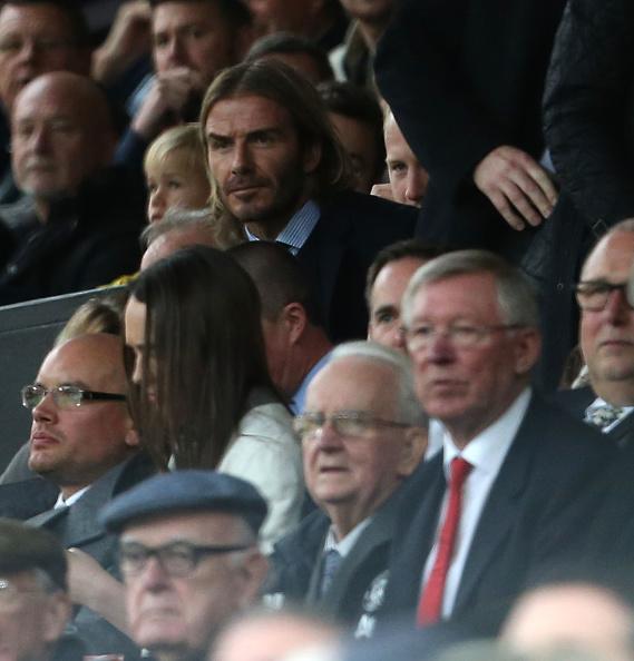 David Beckham turut menyaksikan laga Manchester United kontra Crystal Palace. Copyright: INDOSPORT