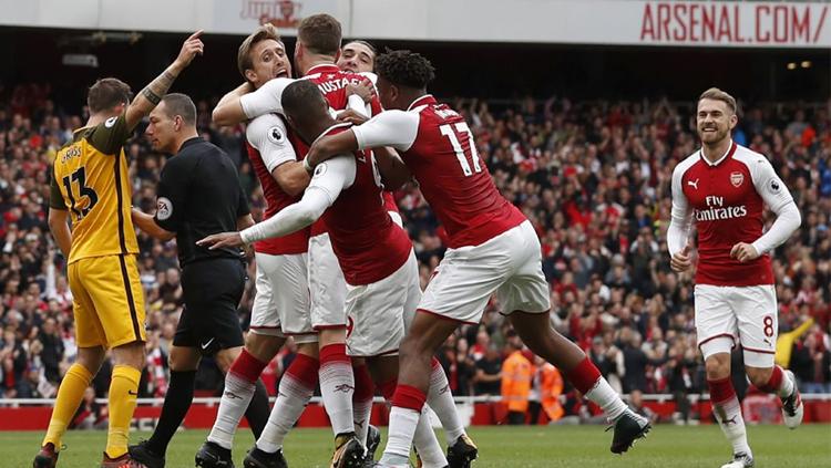 Arsenal 2-0 Brighton & Hove Albion Copyright: Getty Images