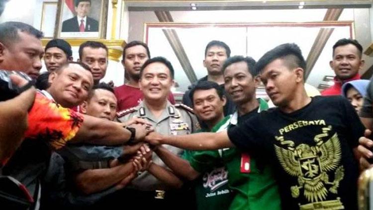 Bonek dan PSHT telah sepakat berdamai. Copyright: Nur Faishal (Surabaya)/VIVA.co.id