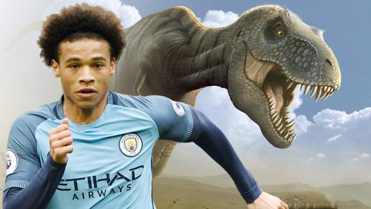 Leroy Sane dan T-rex.