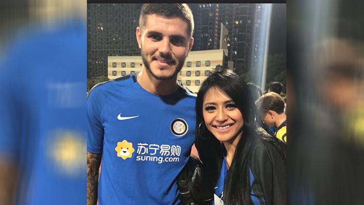 Jelly Jelo bersama Mauro Icardi Copyright: Istimewa