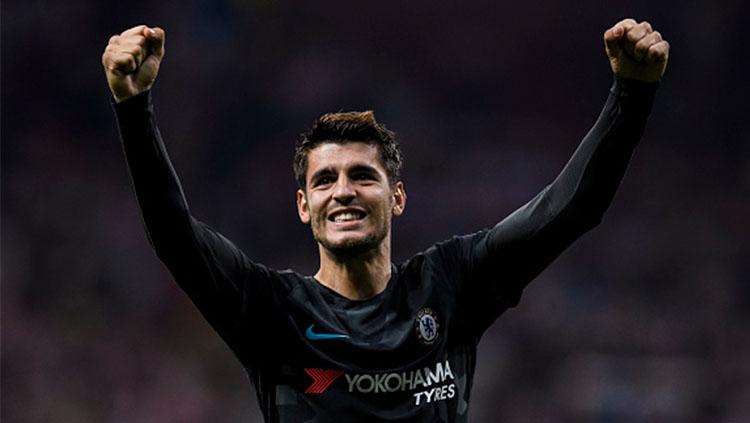 Pemain anyar Chelsea, Alvaro Morata. Copyright: INDOSPORT