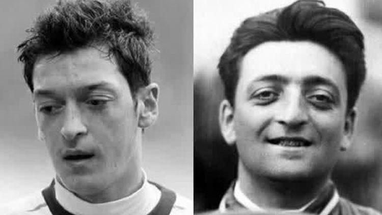 Wajah pesepakbola Mesut Ozil disebut-sebut reinkarnasi penemu Ferrari, Enzo Ferrari Copyright: Google