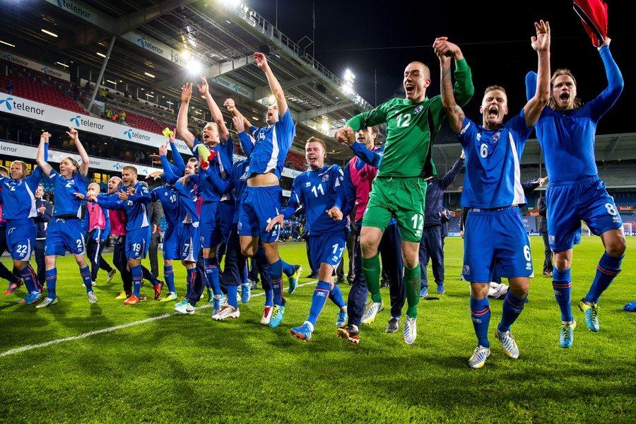 Selebrasi Pemain Islandia Copyright: Reuters