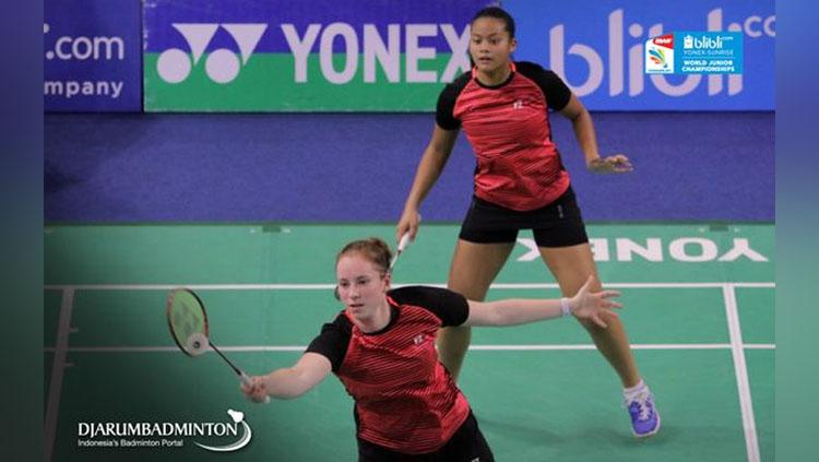 Alyssa Tirtosentono berpasangan dengan Debora Jille. Copyright: Djarumbadminton.com