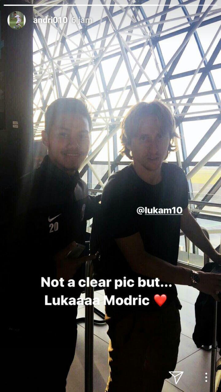 Andri Syahputra dan Luka Modric. Copyright: Instagram/@andri010