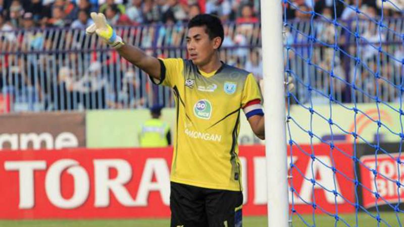 Choirul Huda, kiper Persela Lamongan. Copyright: Twitter/@realmadridindo1