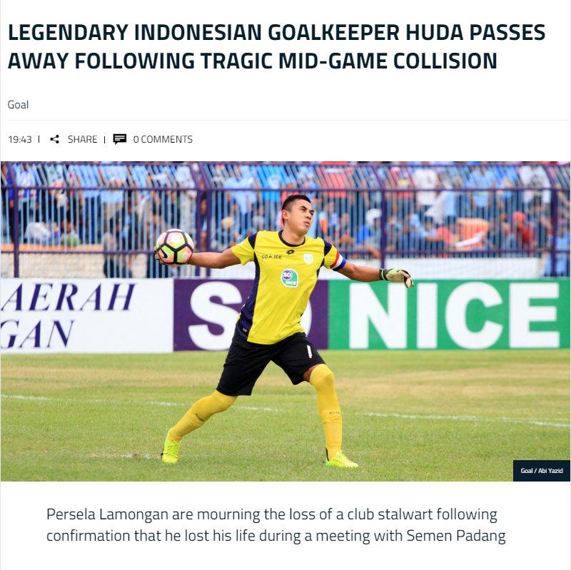 Screen shoot berita internasional tentang Choirul Huda Copyright: Indosport