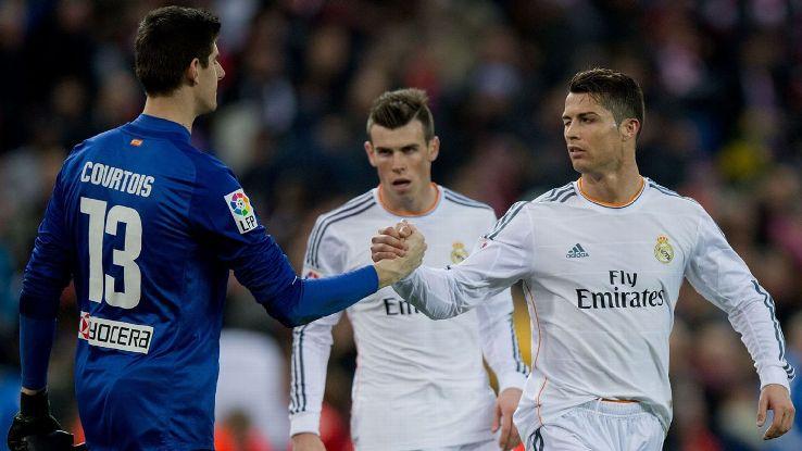 Cristiano Ronlado dan Thibaut Courtois. Copyright: ESPN