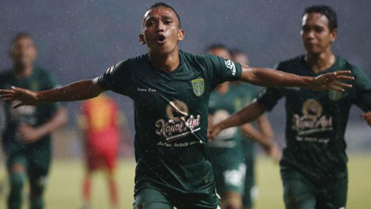 Pemain Persebaya, Irfan Jaya. Copyright: Angger Bondan/Jawa Pos