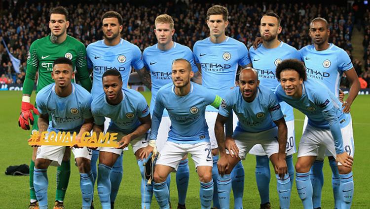 Skuat Manchester City kontra Napoli. Copyright: INDOSPORT