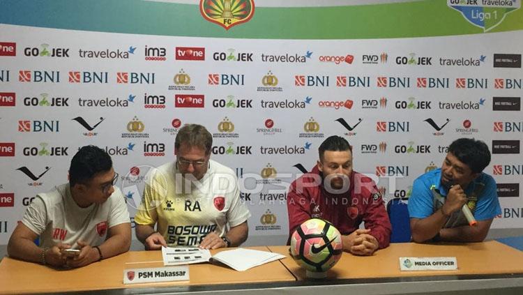 PSM Makassar dalam jumpa pers. Copyright: Muhammad Adiyaksa/INDOSPORT