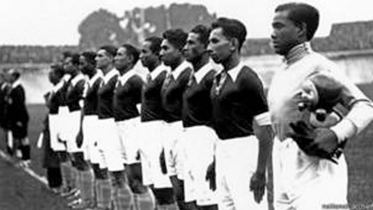 Pemain Hindia Belanda saat Piala Dunia 1938.