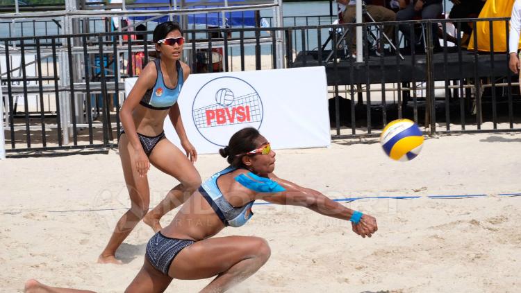 Test event voli pantai Asian Games 2018.
