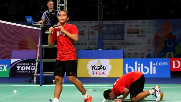 Rehan Khusharjanto/Siti Fadia Silva Ramadhanti ke babak final. Copyright: Humas PBSI