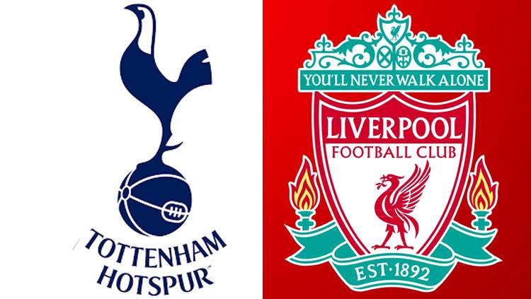 Logo Tottenham Hotspur dan Liverpool. Copyright: INDOSPORT