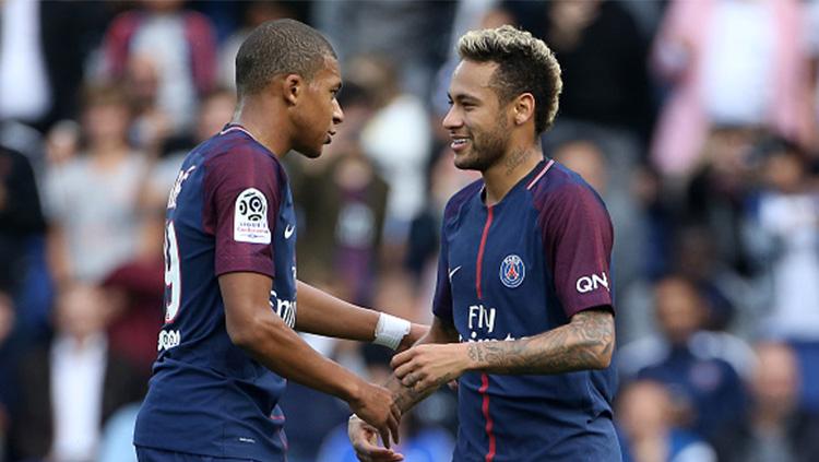 Neymar dan Kylian Mbappe. Copyright: INDOSPORT