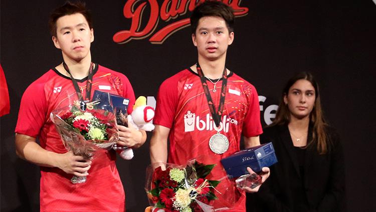 Kevin Sanjaya/Marcus Gideon gagal raih juara di Denmark Open 2017 Copyright: Humas PBSI