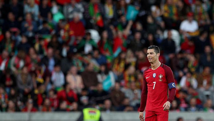 Cristiano Ronaldo saat membela Timnas Portugal.