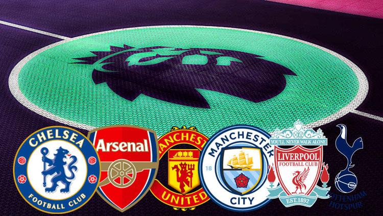Arsenal, Chelsea, Liverpool, Man City, Man United, dan Tottenham Hotspur merupakan enam klub besar di Liga Primer Inggris. Copyright: FootTheBall