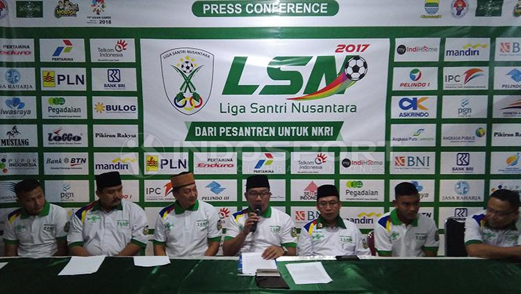 Konferensi pers pertandingan dalam laga final Liga Santri Nasional (LSN) 2017.