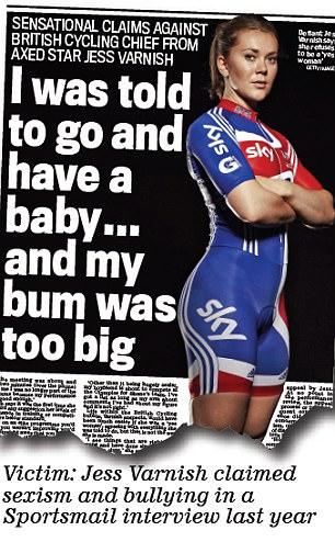 Jess Varnish. Copyright: dailymail.co.uk