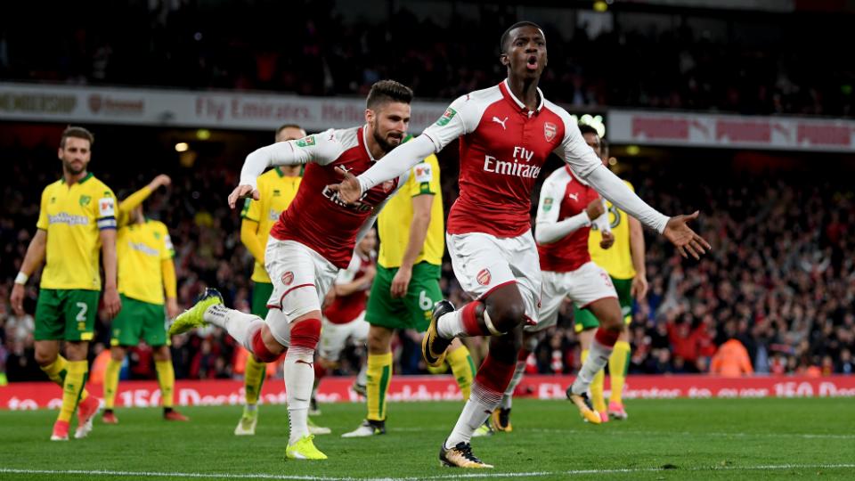 Arsenal vs Norwich City. Copyright: INDOSPORT