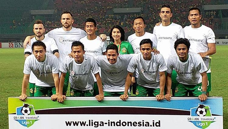 Skuat Bhayangkara FC saat melawan Persela Lamongan. Copyright: Instagram @bhayangkarafc