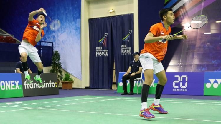 Fajar Alfian/Muhammad Rian Ardianto terhenti di perempatfinal French Open 2017. Copyright: Humas PBSI