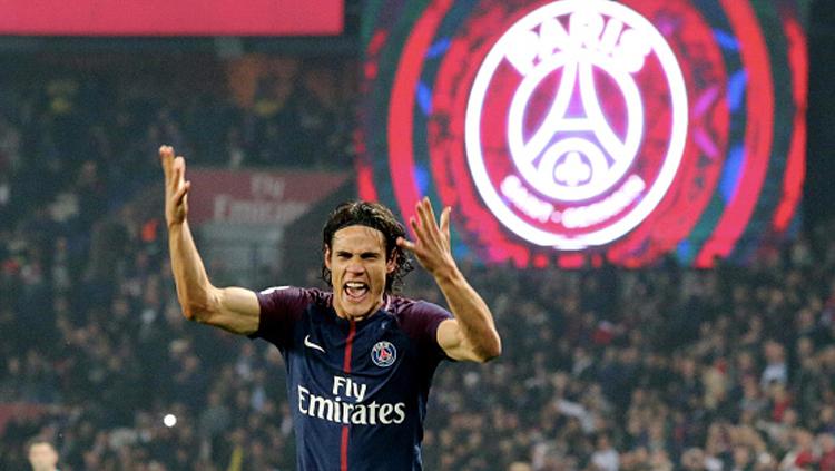 Edinson Cavani memberikan kemenangan untuk PSG atas Nice. Copyright: INDOSPORT