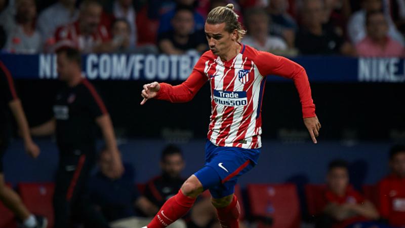Antoine Griezmann saat melawan Villarreal.