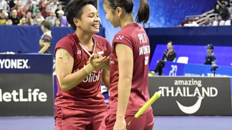 Greysia Polii/Apriyani Rahayu sukses menjuarai Super Series pertama mereka. Copyright: BWF