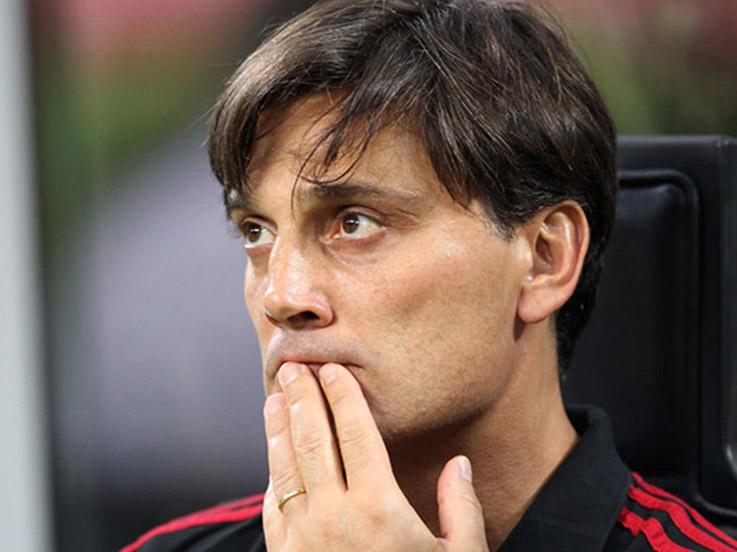 Pelatih AC Milan, Vicenzo Montella. Copyright: Getty Images