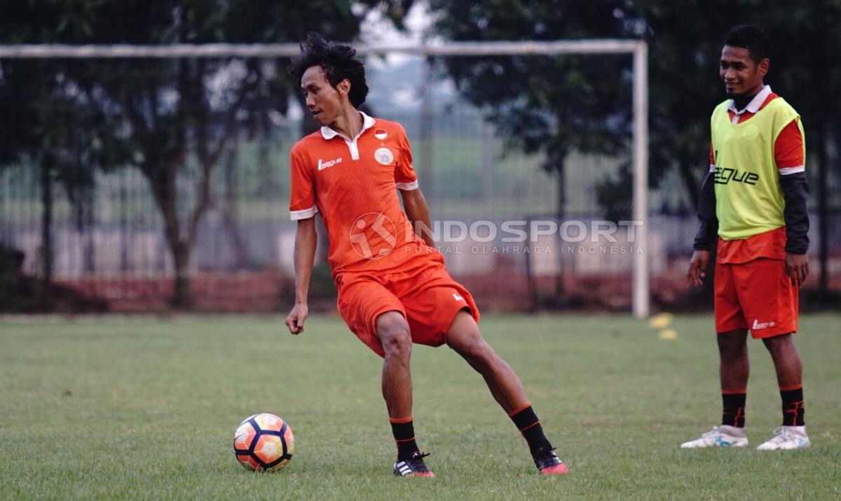 Latihan Persija Jakarta jelang melawan Persib Bandung.