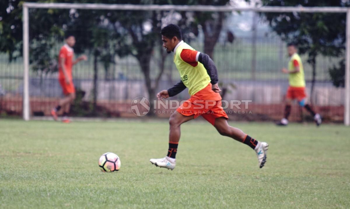 Latihan Persija Jakarta jelang melawan Persib Bandung.