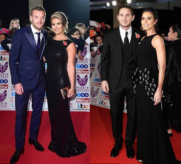 Pasangan Jamie - Rebekah Vardy (kiri) dan Frank - Christine Lampard. Copyright: dailymail.co.uk