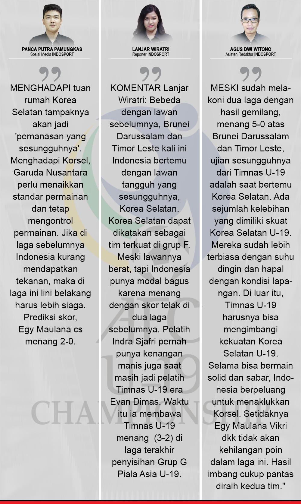 Komentar Indosport Korsel vs Indonesia U19 Copyright: Indosport.com