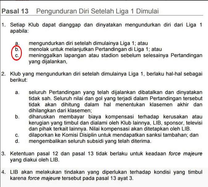 Persib terancam degradasi dari Liga 1 Copyright: PT LIB