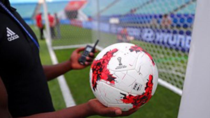 Ilustrasi teknologi garis gawang.